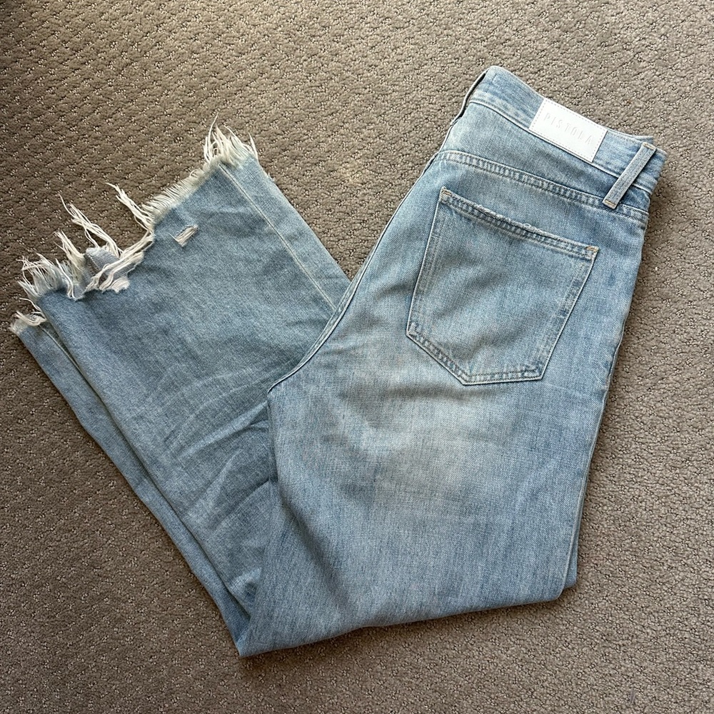 Pistola Lana High Rise Wide Leg Cropped Jeans